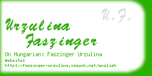 urzulina faszinger business card